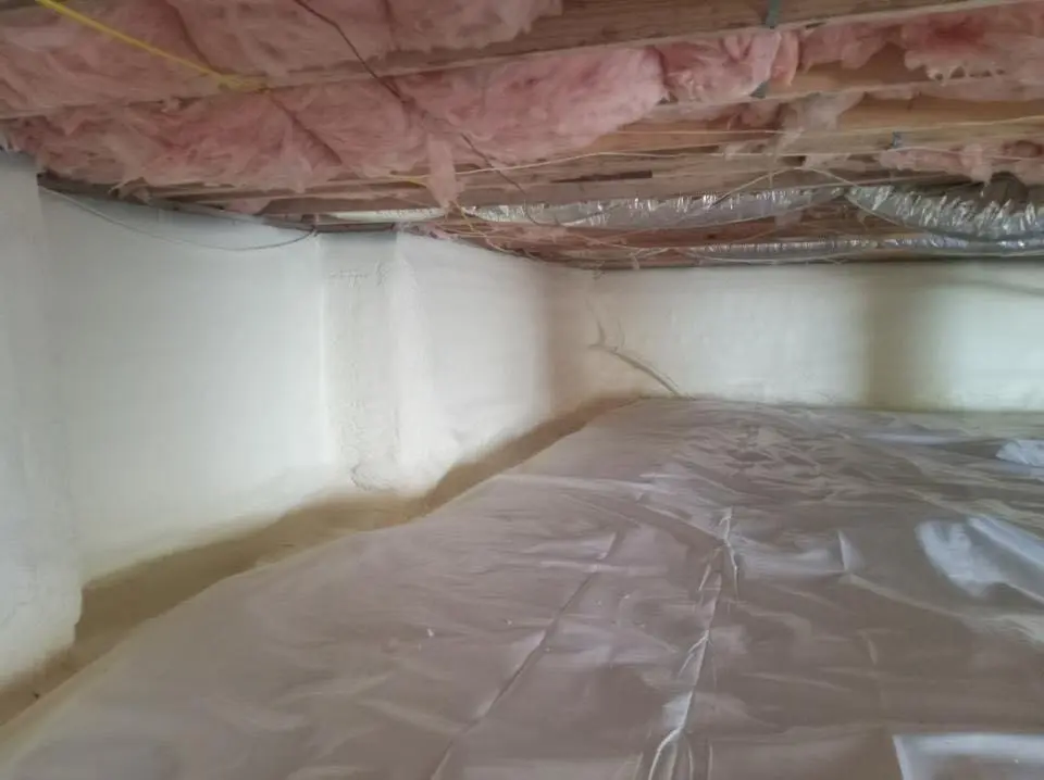 Crawl space encapsulation with closed-cell spray foam for Metal Roof Coating in Savannah